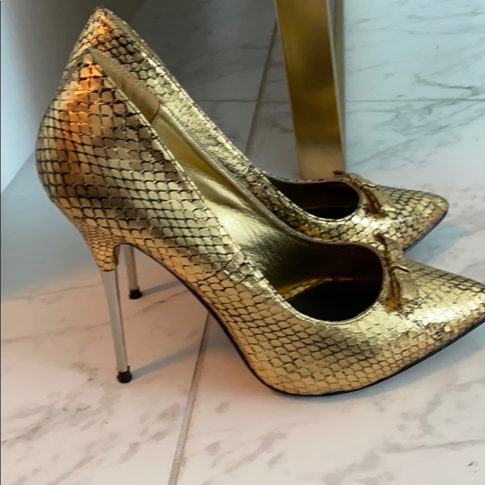 Penny gold heels